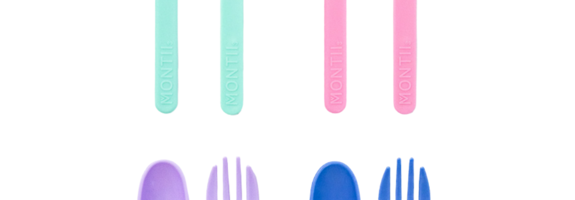 MontiiCo Out & About Cutlery Set - 8-piece – BPA-free – lightweight - Pastel