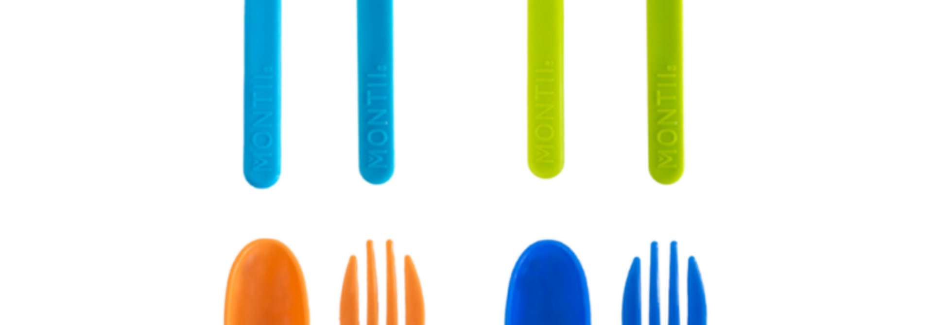 MontiiCo Out & About Cutlery Set - 8-piece – BPA-free – lightweight - Burst