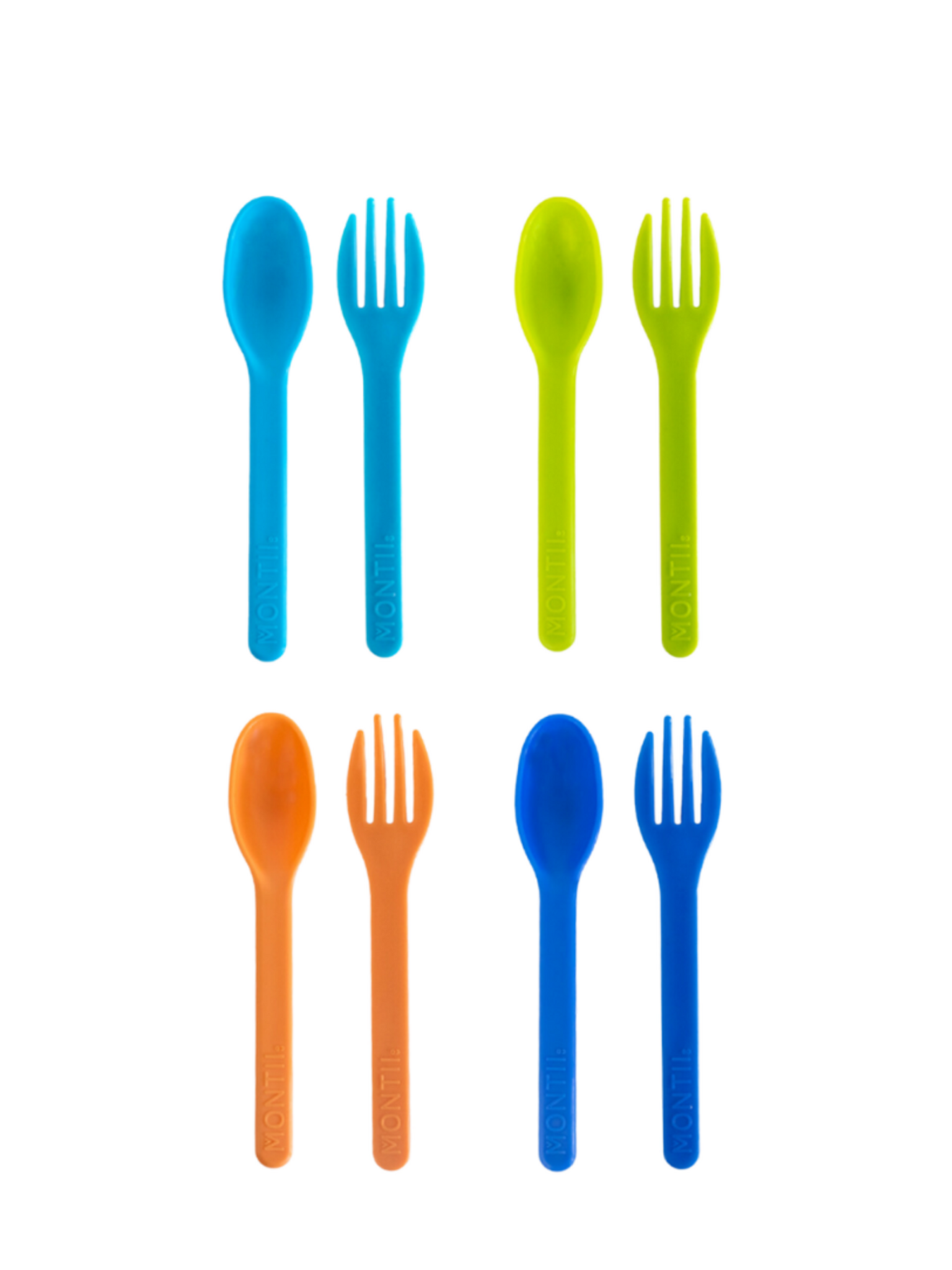 MontiiCo Out & About Cutlery Set - 8-piece – BPA-free – lightweight - Burst-1