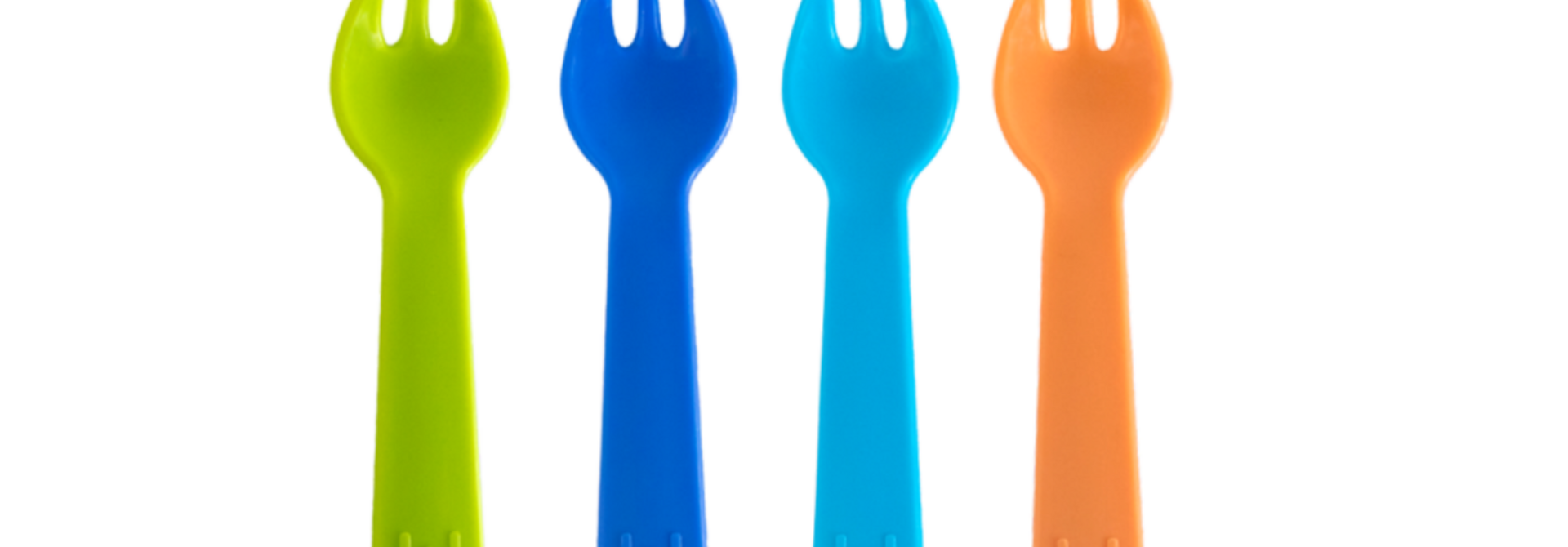 MontiiCo Spork Set - 4-piece - BPA-free – lightweight - Burst