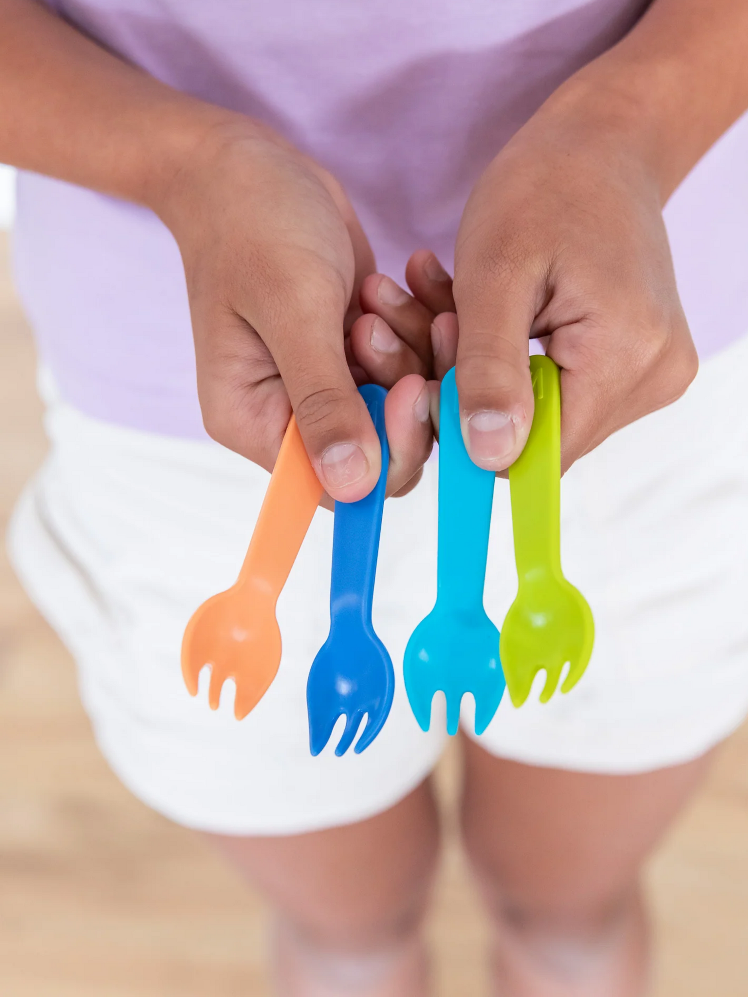 MontiiCo Spork Set - 4-piece - BPA-free – lightweight - Burst-4