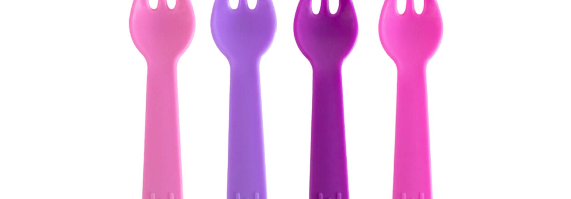 MontiiCo Spork Set - 4-piece - BPA-free – lightweight - Blush