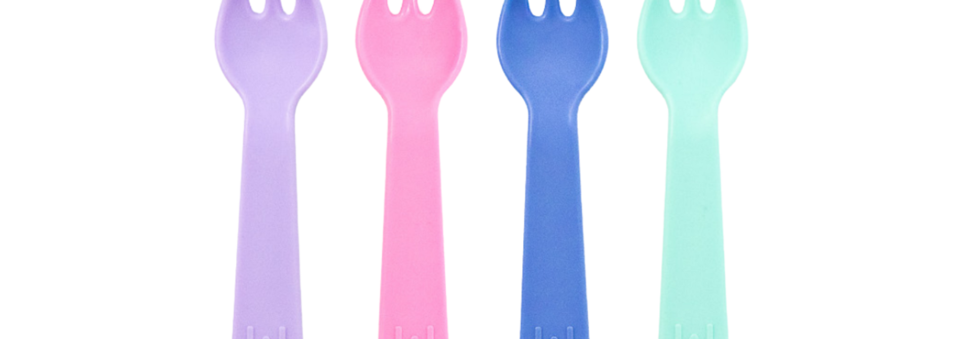 MontiiCo Spork Set - 4-piece - BPA-free – lightweight - Pastel