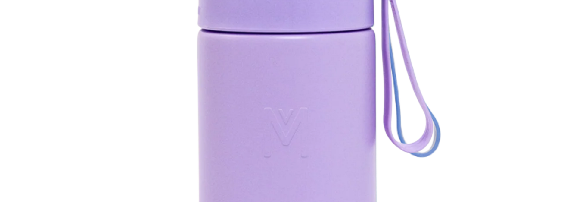 MontiiCo thermo drink bottle Sipper – 350 ml – stainless steel – with carry strap, stainless steel straw and bumper – Fusion range - Lilac