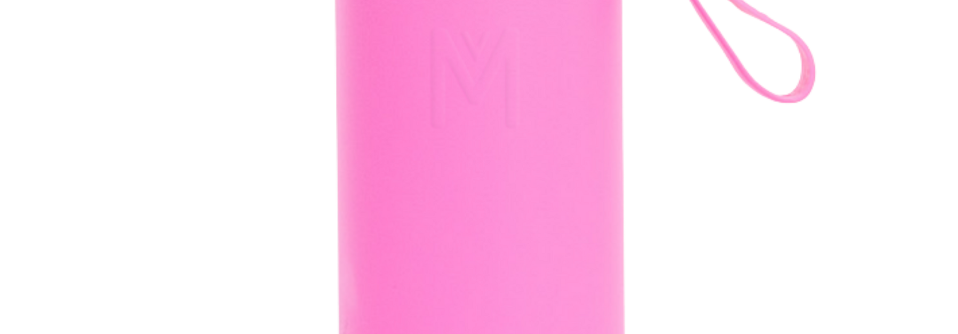 MontiiCo thermo drink bottle Sipper 475 ml – stainless steel – with carry strap, stainless steel straw and bumper – Fusion range - Floss pink