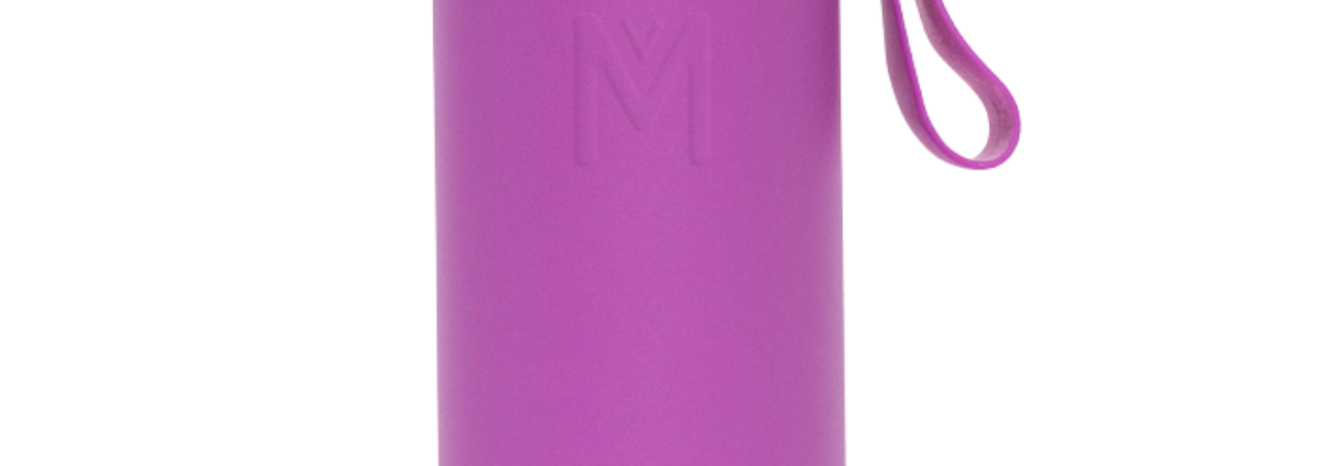 MontiiCo thermo drink bottle Sipper 475 ml – stainless steel – with carry strap, stainless steel straw and bumper – Fusion range - Fuchsia