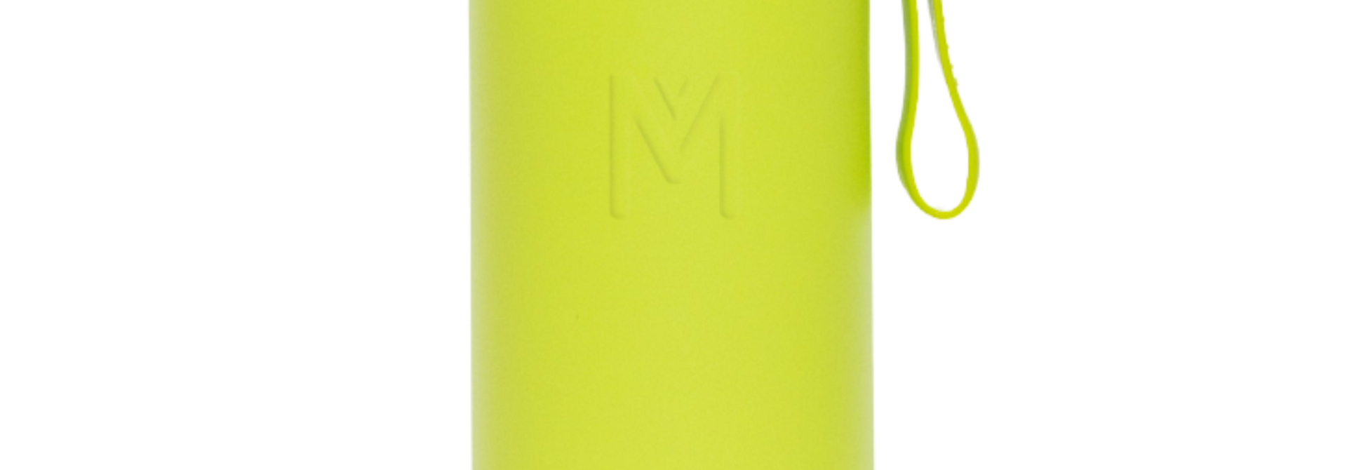 MontiiCo thermo drink bottle Sipper 475 ml – stainless steel – with carry strap, stainless steel straw and bumper – Fusion range - Matcha lime green