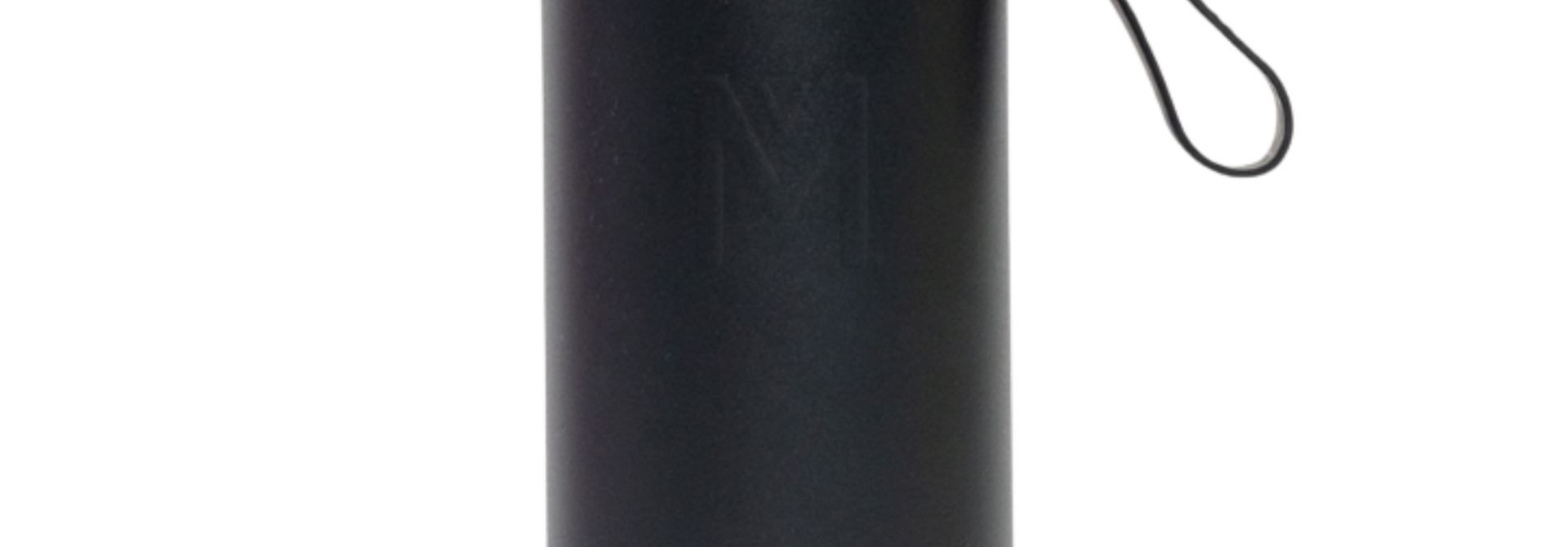 MontiiCo thermo drink bottle Sipper 475 ml – stainless steel – with carry strap, stainless steel straw and bumper – Fusion range - Midnight black