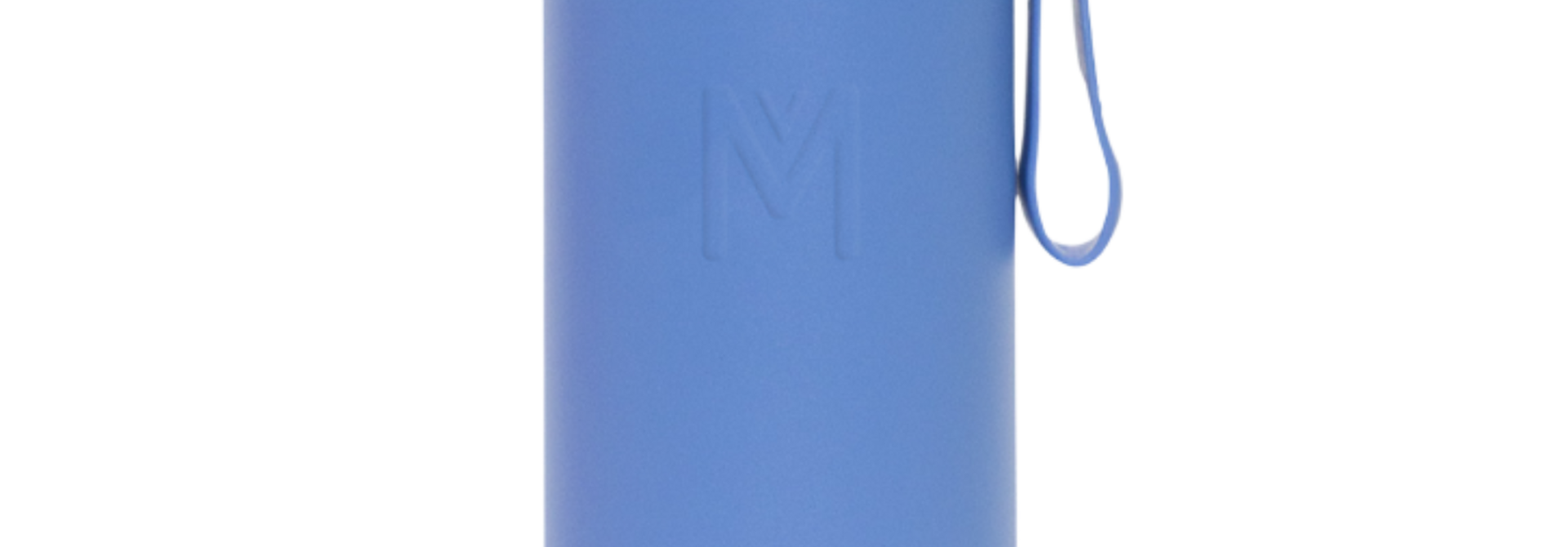 MontiiCo thermo drink bottle Sipper 475 ml – stainless steel – with carry strap, stainless steel straw and bumper – Fusion range - Splash blue
