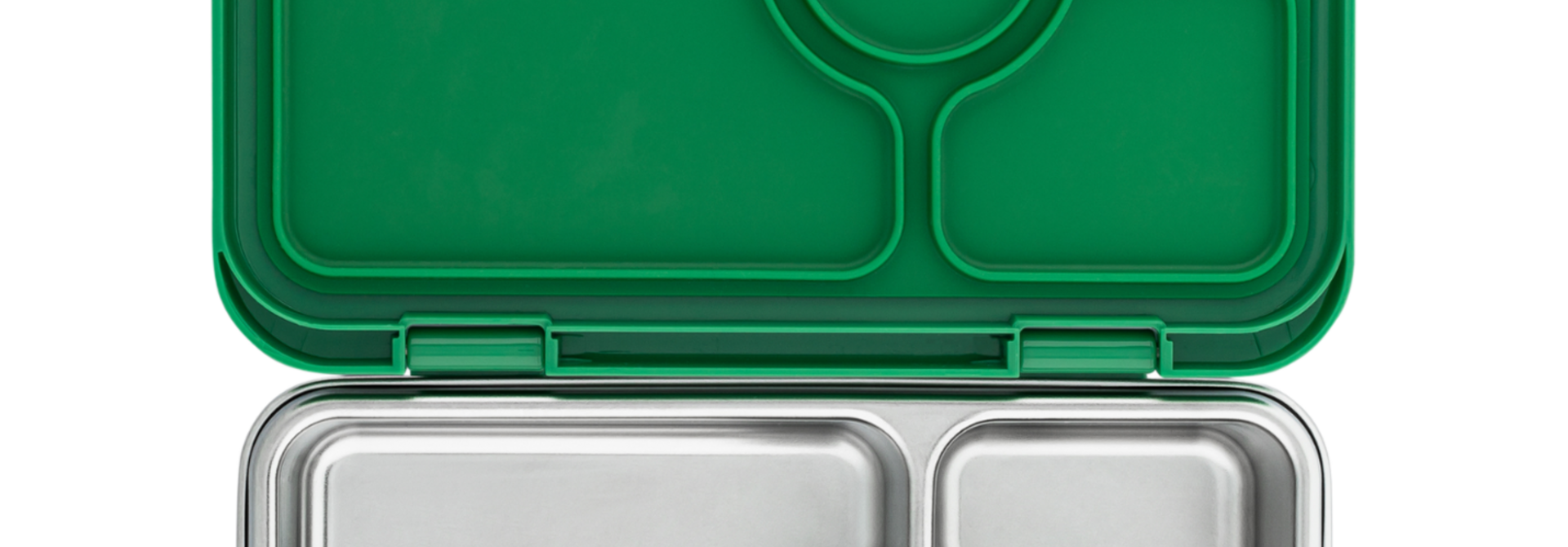 Yumbox Prêt Stainless steel - 4-sections - leakproof Bento lunch box - durable, food-safe materials - Pomme Green - Copy