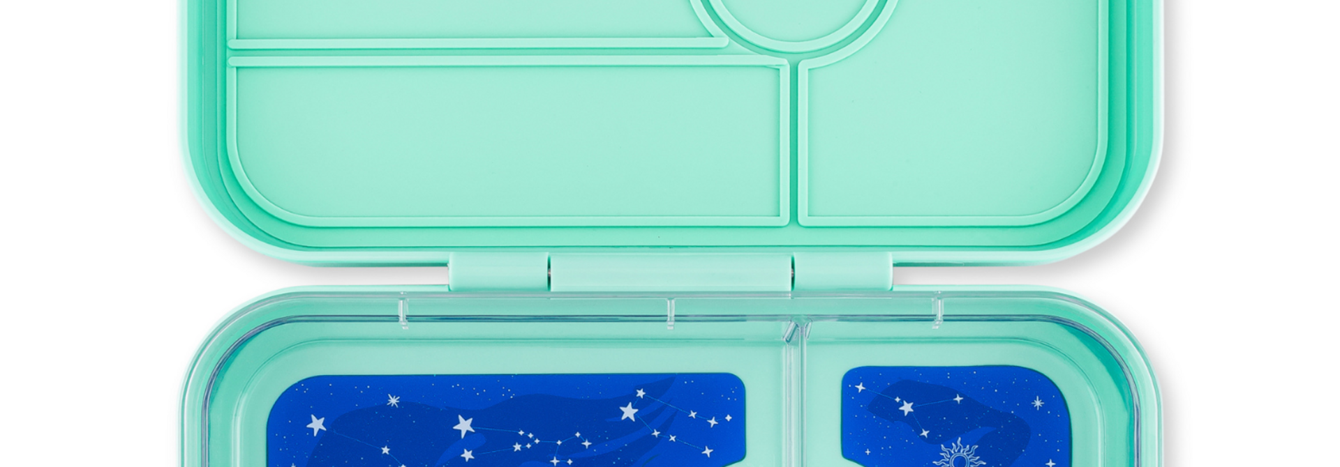 Yumbox Tapas XL - lekvrije Bento box lunchbox - 4 vakken - Bali Aqua / Zodiac tray