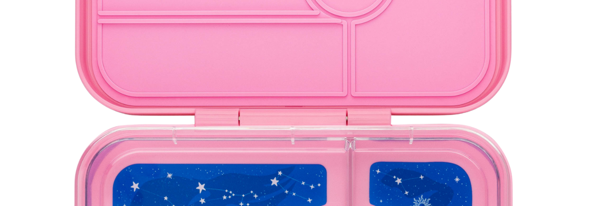 Yumbox Tapas XL - lekvrije Bento box broodtrommel - 4 vakken - Capri roze / Zodiac tray