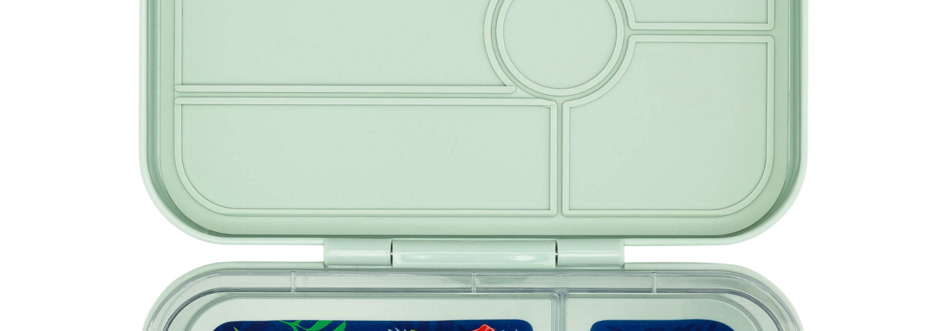Yumbox Tapas XL - lekvrije Bento box lunchbox - 5 vakken - Pistachio Green / Jungle tray