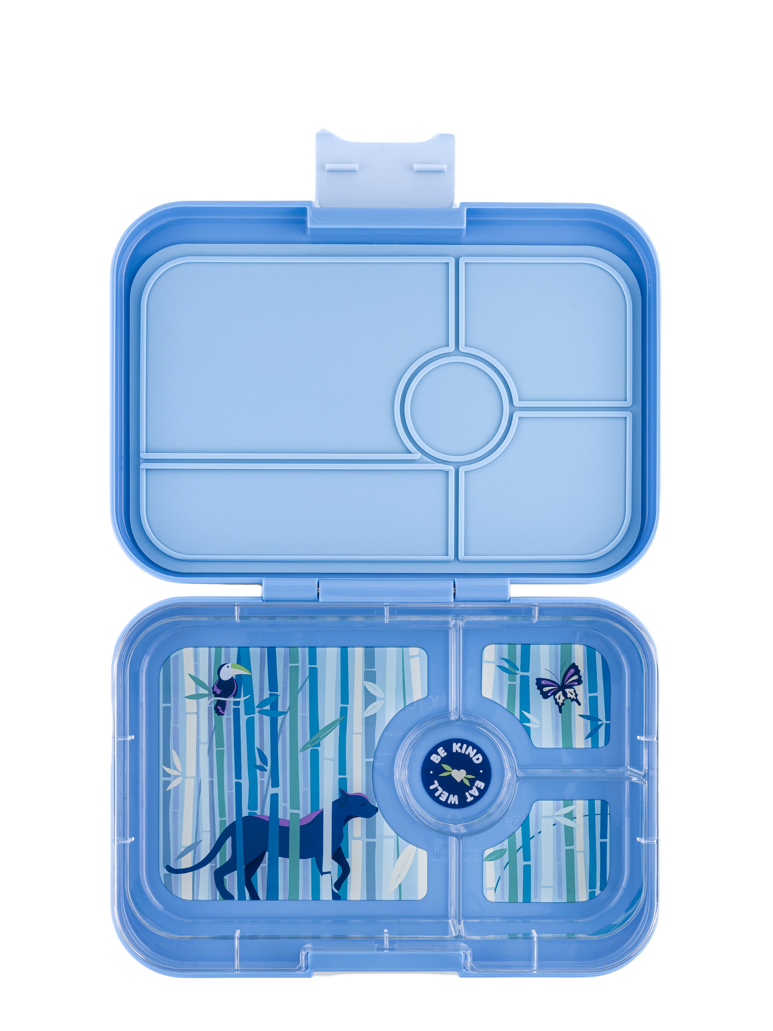 Yumbox Tapas XL - Leakproof big lunchbox - 4-sections - Hazy Blue / Panther tray-1
