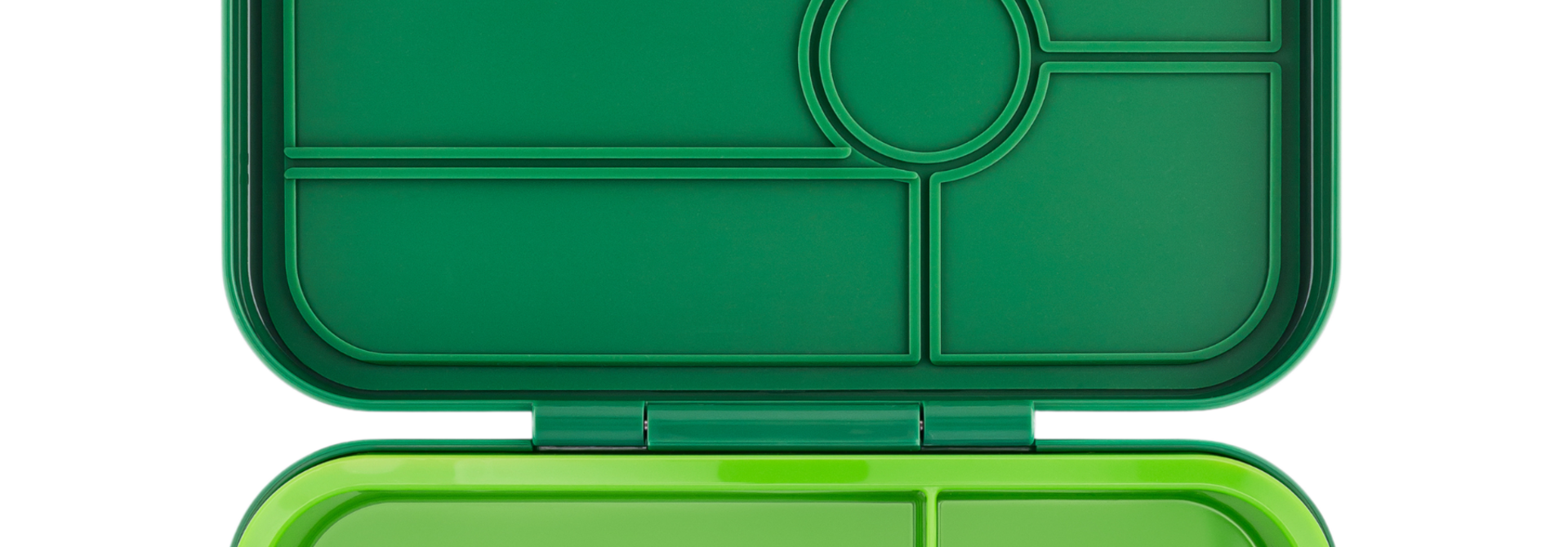 Yumbox Tapas XL - lekvrije Bento box lunchbox - 4 vakken - Palm Green / Lime solid tray
