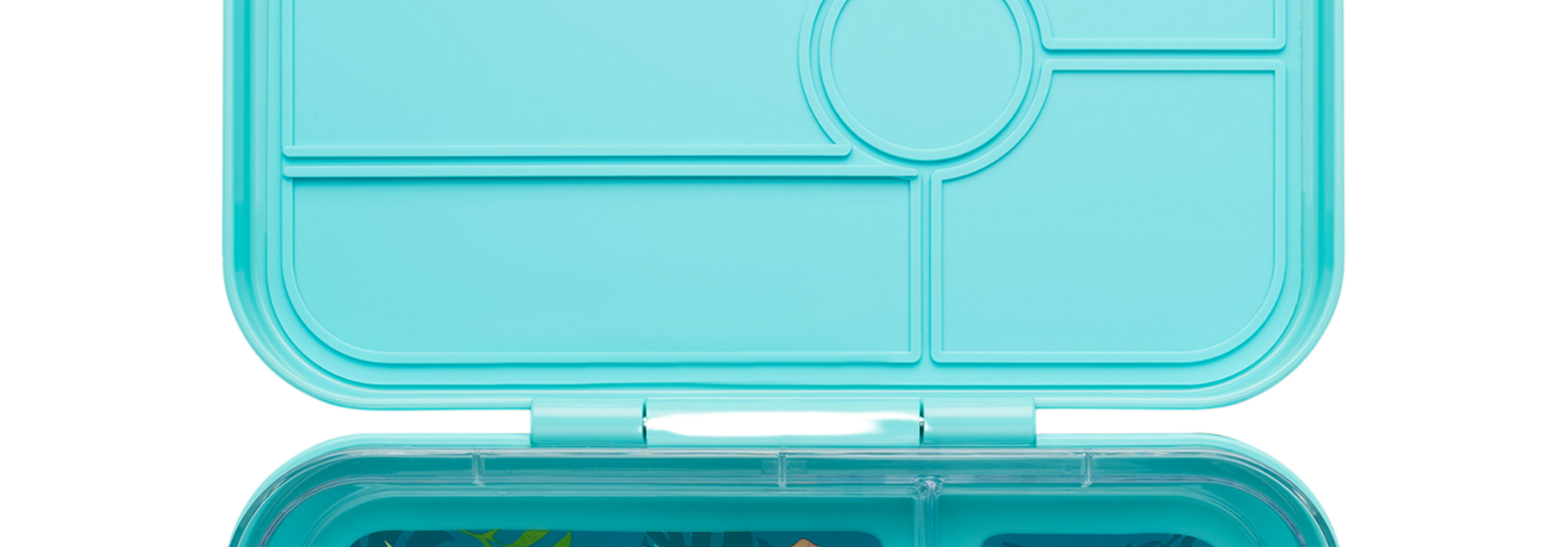 Yumbox Tapas XL - lekvrije Bento box lunchbox - 5 vakken - Antibes Blue / Jungle Pastel tray