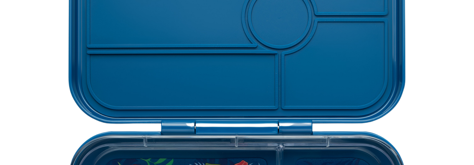 Yumbox Tapas XL - leakproof Bento lunchbox - 5 sections - Monte Carlo Blue / Jungle tray