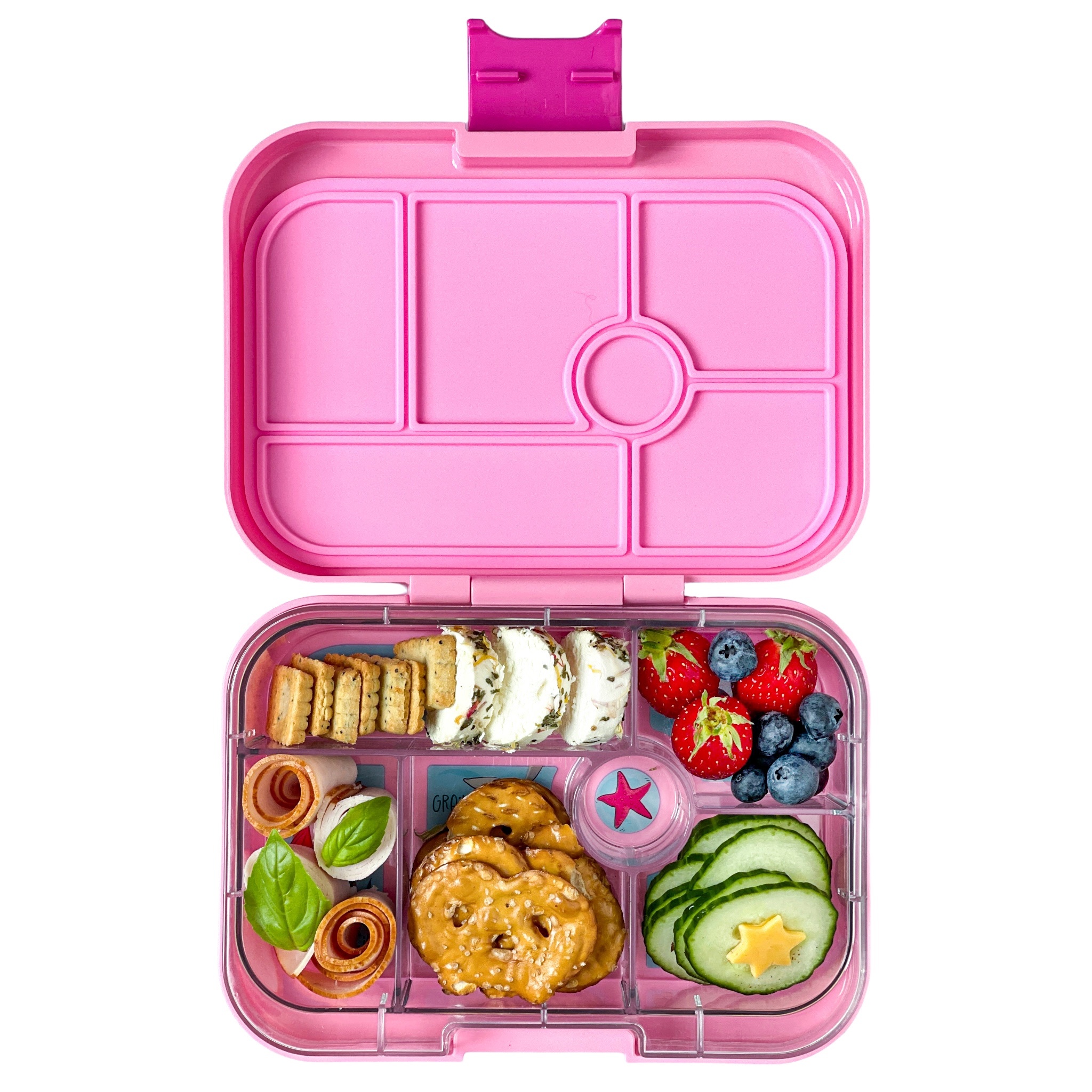 Yumbox Original - lekvrije Bento box lunchbox - 6 vakken - Power Pink / Paris tray-2