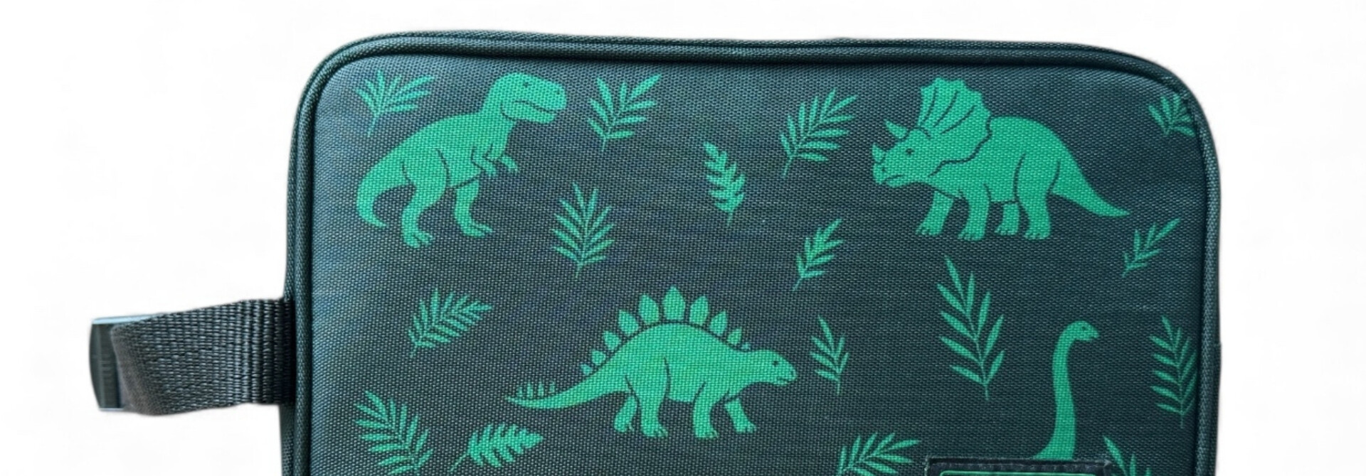 Yumbox Chill Bag — with 2 removable gel ice packs — Dinosaurs Green