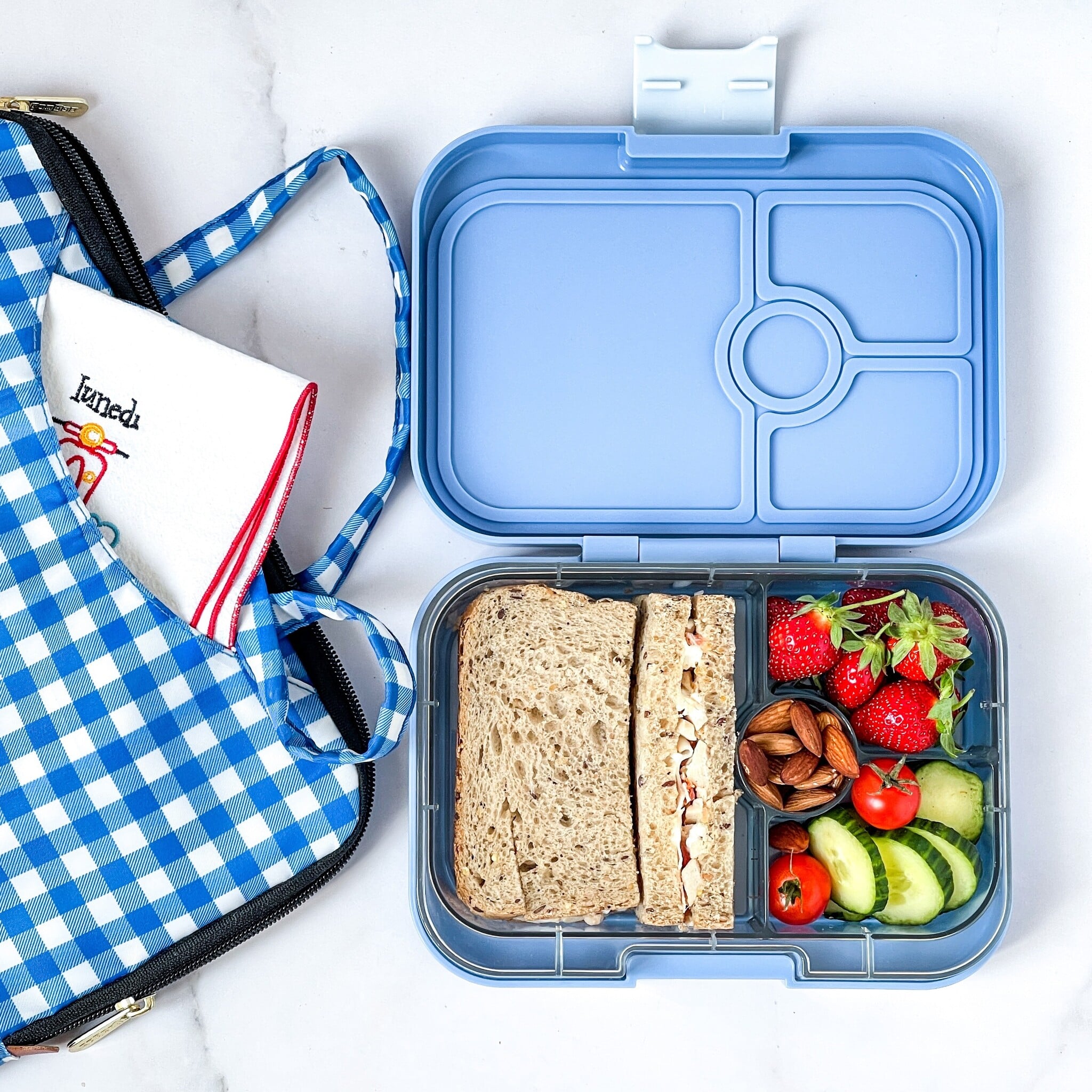 Yumbox Panino - lekvrije Bento box broodtrommel - 4 vakken - Power Roze / Swan tray-3