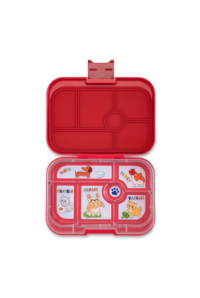 Yumbox Original 6 vakken Wow Red / Cats & Dogs