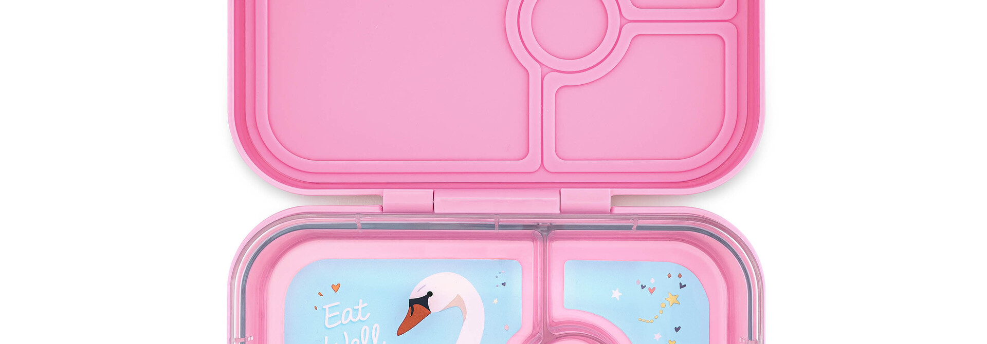 Yumbox Panino - lekvrije Bento box broodtrommel - 4 vakken - Power Roze / Swan tray
