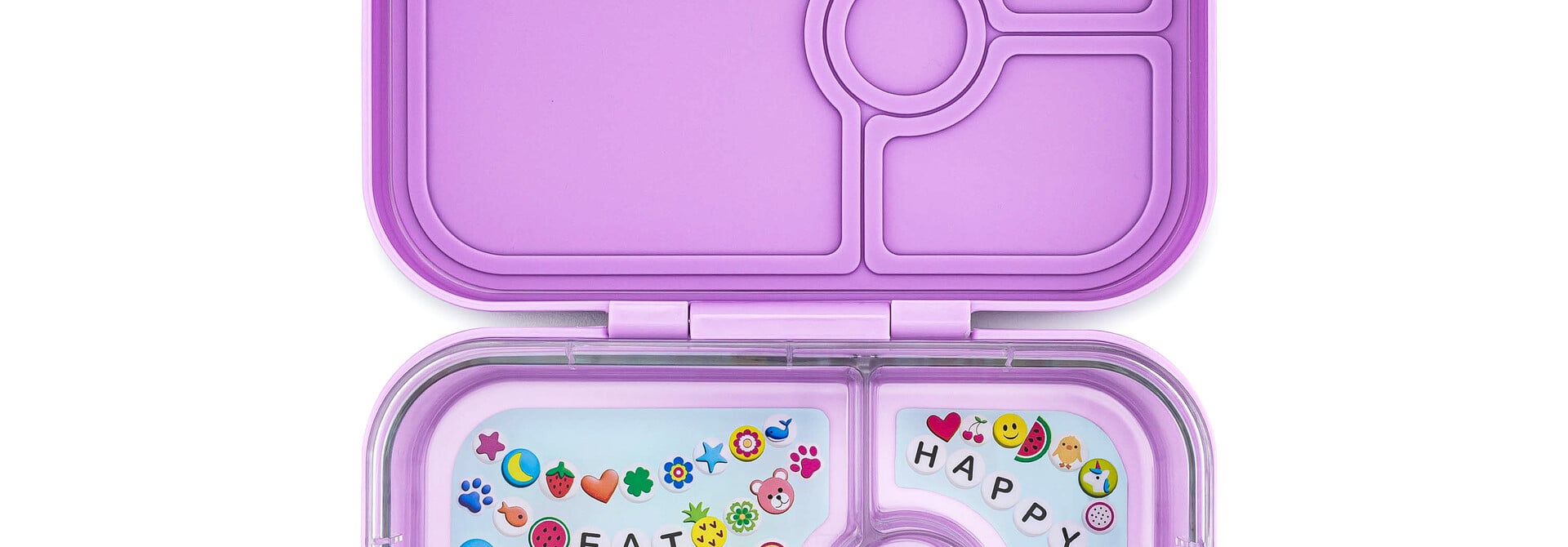 Yumbox Panino - Leakproof Sandwich friendly Bento box - 4-sections - Ami Purple / Friendship tray