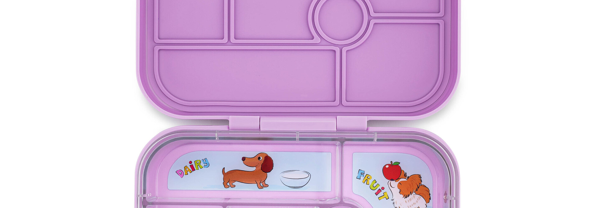 Yumbox Original - lekvrije Bento box lunchbox - 6 vakken - Ami Paars / Cats & Dogs