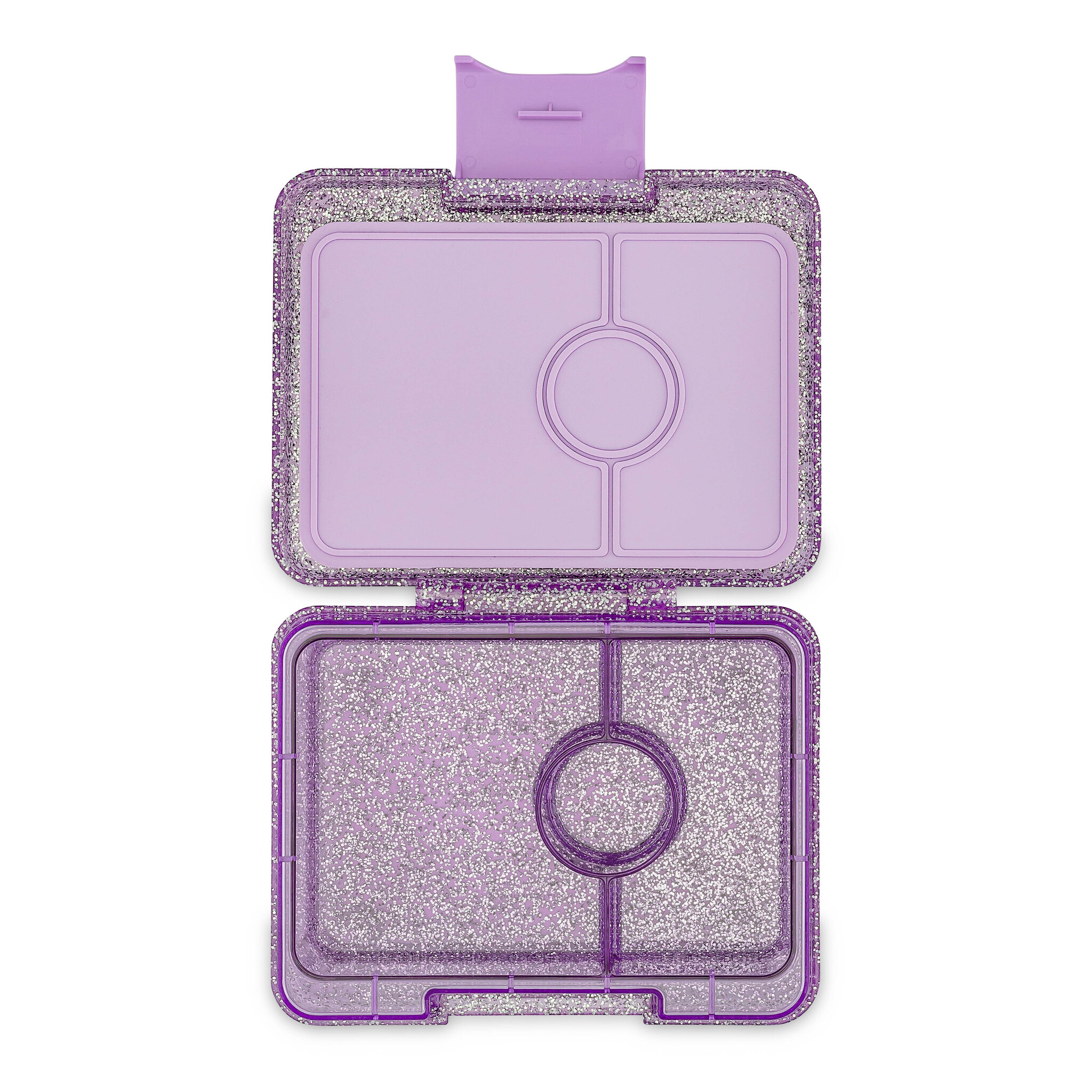 Yumbox Snack - lekvrije Bento box lunchbox - 3 vakken - Princess Paarse Glitter / Paars transparant tray-5