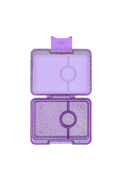 Yumbox Snack 3 vakken Paarse Glitter / Purple clear