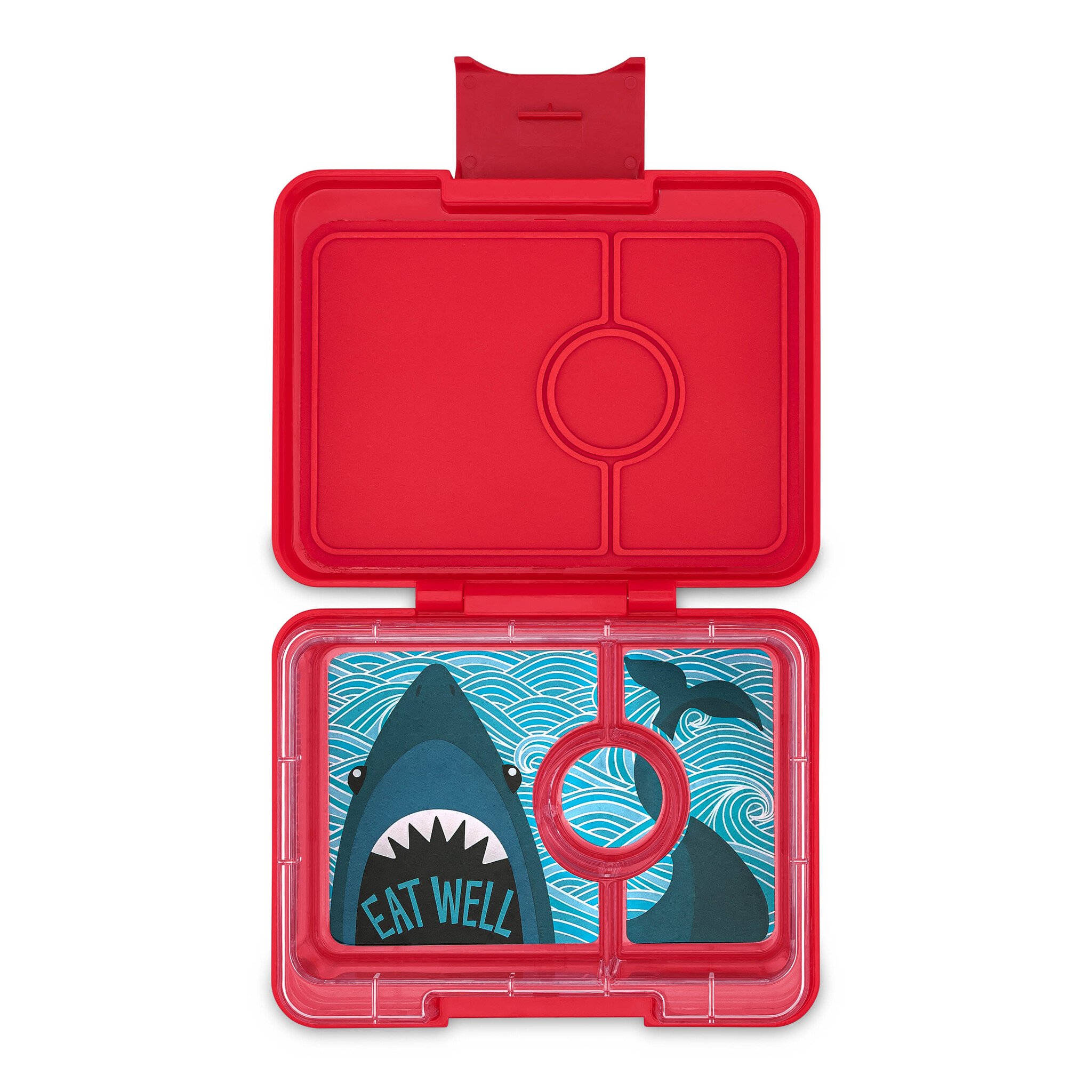 Yumbox Snack - lekvrije Bento box lunchbox - 3 vakken - Wow Rood / Haai tray-1