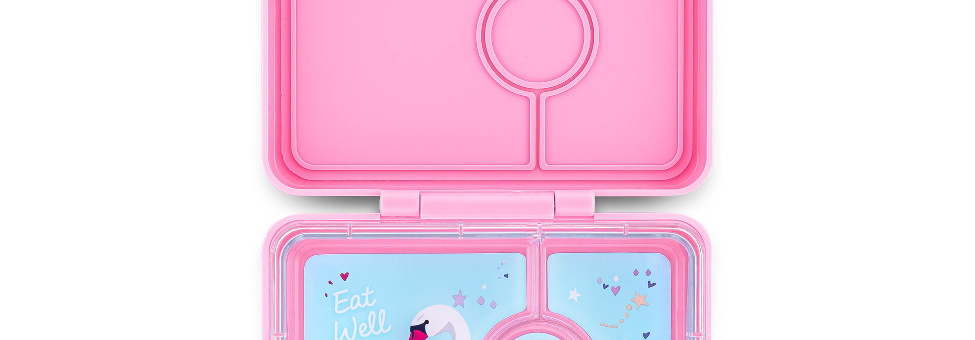 Yumbox Snack - lekvrije Bento box lunchbox - 3 vakken - Power Roze / Zwaan tray