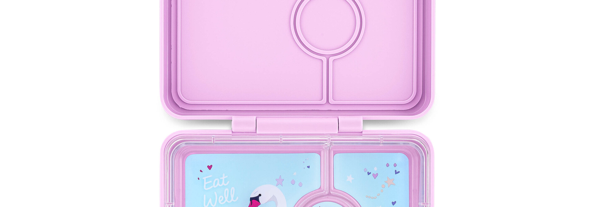 Yumbox Snack - lekvrije Bento box lunchbox - 3 vakken - Ami Paars / Zwaan tray