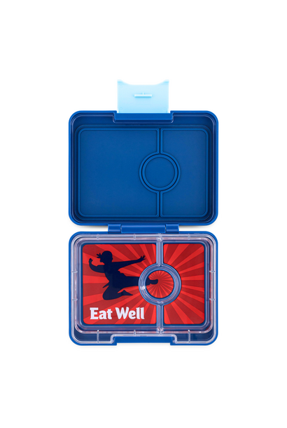 Yumbox Snack 3 vakken Ninja Blauw / Kung Fu tray
