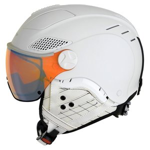 Subtropisch Raadplegen Doelwit Mango Quota Free Skihelm met Spiegel-vizier - Total White - Skihelm -online.nl