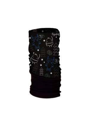 Sinner Sinner Fleece Kids Bandana 'Robots' - Zwart