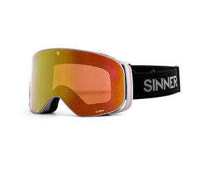 Sinner Olympia+ Skibril - Matte Light Grey | Double Red Sintrast Cat.2 - Skihelm-online.nl