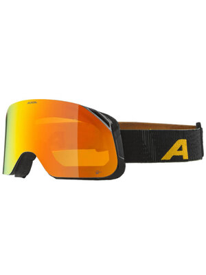 Alpina Alpina Blackcomb Q-Lite OTG Skibril | Zwart Geel