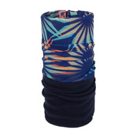 Sinner Fleece Bandana 'Ice Flowers' - Blauw Oranje