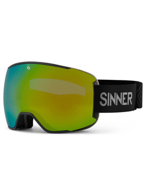 Sinner Sinner Snowflake Skibril | Zwart + GRATIS EXTRA LENS