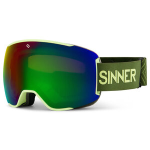 Sinner Sinner Snowflake Skibril 2024 - Groen + GRATIS EXTRA LENS