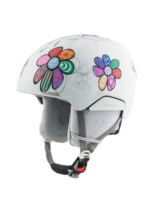 Alpina Alpina Pizi Junior Skihelm | Wit Patchwork Flower
