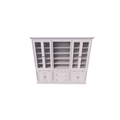 123kast  Buffetkast Hollywood - 300x40x240H cm - boekenkast - open vak in midden - verstelbare planken - 2 uitschuif planken - 4 soft close lades