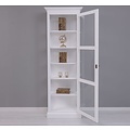 123kast  Vitrinekast Toulon - 75x40x220H cm -geheel glas - 1 deur - 5 planken