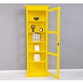 123kast  Vitrinekast Toulon - 75x40x220H cm -geheel glas - 1 deur - 5 planken