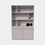 123kast Sideboard San Remo - 150x40x230H cm - offene Einlegeböden - 2 grifflose Schubladen mit Soft-Close - 2 grifflose Push-to-Open-Türen - schlichtes Design