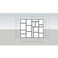 123kast  Vakkenkast Granada - 300x35x240H cm - open vakken - strak design - wandkast - 5cm plank dikte
