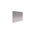 123kast  Boekenkast New York - 300x40x230H cm - strakke boekenkast - 3 soft close lades - 3 schuifdeuren - verstelbare planken