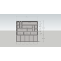 123kast  Vakkenkast Las Vegas - 250x35x240H cm - open vakken - strak design - 5 greeploze deuren