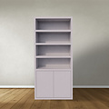 123kast  Boekenkast / Vakkenkast  Stellenbosch - 100x40x220H cm - strak design -2  greeploze deuren - open vakken